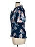 Maurices 100% Polyester Floral Blue Short Sleeve Blouse Size XL - photo 5