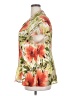 Allison Taylor 100% Polyester Tropical Orange Short Sleeve Blouse Size 2X - photo 5