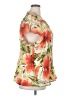 Allison Taylor 100% Polyester Tropical Orange Short Sleeve Blouse Size 2X - photo 4
