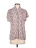 Banana Republic 100% Polyester Animal Print Brown Short Sleeve Blouse Size XS - photo 1