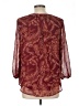 St. John's Bay 100% Polyester Burgundy 3/4 Sleeve Blouse Size L - photo 2