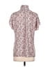 Banana Republic 100% Polyester Animal Print Brown Short Sleeve Blouse Size XS - photo 2