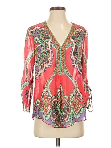 Hale Bob 3/4 Sleeve Silk Top (view 1)