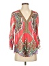 Hale Bob 100% Silk Floral Paisley Multi Color Pink 3/4 Sleeve Silk Top Size S - photo 1