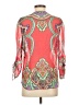 Hale Bob 100% Silk Floral Paisley Multi Color Pink 3/4 Sleeve Silk Top Size S - photo 2