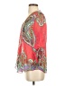Hale Bob 100% Silk Floral Paisley Multi Color Pink 3/4 Sleeve Silk Top Size S - photo 5