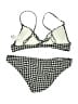 J.Crew Checkered-gingham Gray Two Piece Swimsuit Size M - photo 2