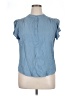 Shein Curve Blue Short Sleeve Blouse Size 0X - photo 1