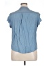 Shein Curve Blue Short Sleeve Blouse Size 0X - photo 2