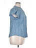 Shein Curve Blue Short Sleeve Blouse Size 0X - photo 4