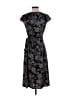 Ann Taylor LOFT 100% Polyester Paisley Black Casual Dress Size 8 - photo 2