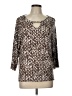 Cathy Daniels Silver 3/4 Sleeve Blouse Size L - photo 1