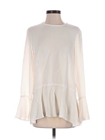 Theory Long Sleeve Silk Top (view 1)