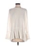 Theory 100% Silk Ivory Long Sleeve Silk Top Size M - photo 1
