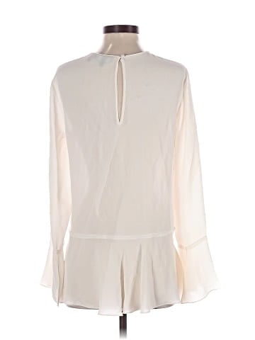 Theory Long Sleeve Silk Top (view 2)