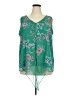 Roz & Ali 100% Polyester Green Sleeveless Blouse Size 3X - photo 1