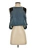 Veronica Beard 100% Leather Blue Sleeveless Blouse Size 2 - photo 1
