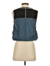 Veronica Beard 100% Leather Blue Sleeveless Blouse Size 2 - photo 2