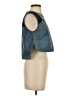 Veronica Beard 100% Leather Blue Sleeveless Blouse Size 2 - photo 4