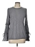 LUCCA 100% Cotton Gray Long Sleeve Top Size L - photo 1