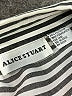 Alice Stuart Stripes Black Short Sleeve Blouse Size M - photo 7