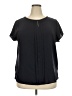 Lands' End 100% Polyester Black Short Sleeve Blouse Size 18W - photo 1