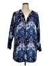 Attitudes by Renee Paisley Blue 3/4 Sleeve Blouse Size 1X - photo 1