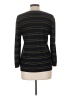 Lauren by Ralph Lauren 100% Silk Stripes Black Silk Pullover Sweater Size L - photo 2