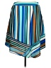 NY Collection Stripes Blue Casual Skirt Size XL - photo 1