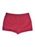 Ann Taylor LOFT 100% Cotton Solid Red Shorts Size 12 - photo 2