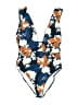 Cupshe Floral Blue One Piece Swimsuit Size L - photo 1