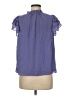 1.State 100% Polyester Purple Short Sleeve Blouse Size M - photo 2