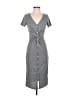 Venus Houndstooth Gray Casual Dress Size XS - photo 1