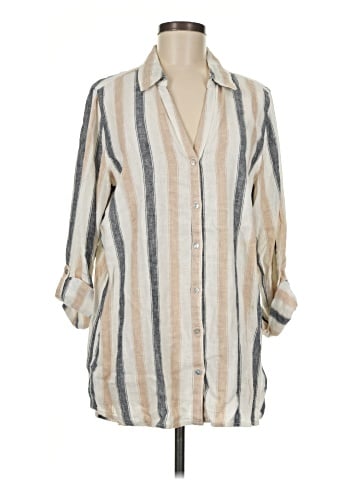 Tahari 3/4 Sleeve Button-Down Shirt (view 1)