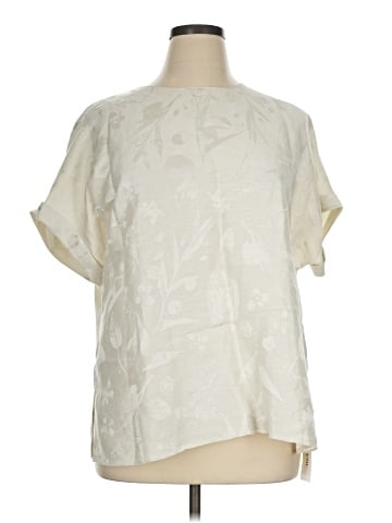Lafayette 148 New York Short Sleeve Blouse (view 1)