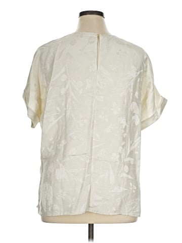 Lafayette 148 New York Short Sleeve Blouse (view 2)
