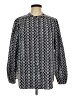 Boden Blue Black Long Sleeve Blouse Size 12 - photo 1