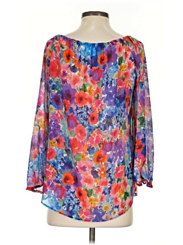 Lavender Brown 3/4 Sleeve Blouse (view 2)