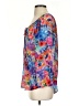 Lavender Brown 100% Polyester Blue 3/4 Sleeve Blouse Size S - photo 5