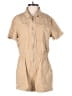Elan 100% Cotton Solid Tan Romper Size M - photo 1