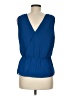 Banana Republic 100% Polyester Blue Sleeveless Blouse Size M - photo 2