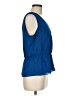 Banana Republic 100% Polyester Blue Sleeveless Blouse Size M - photo 4