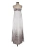 Rebecca Taylor 100% Polyester Metallic Silver Cocktail Dress Size 4 - photo 1
