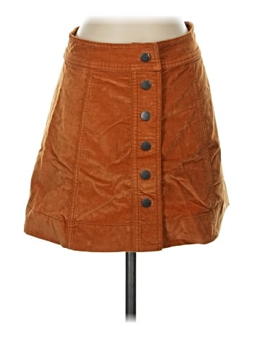 Madewell Velveteen A-Line Mini Skirt: Button-Front Edition (view 1)
