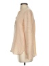 Vince. 100% Silk Tan Long Sleeve Silk Top Size 2 - photo 5