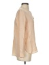 Vince. 100% Silk Tan Long Sleeve Silk Top Size 2 - photo 4