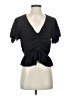 Topshop Black Short Sleeve Top Size 4 - photo 1