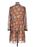 THML 100% Polyester Paisley Orange Casual Dress Size L - photo 2