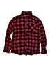 Justice Plaid Red Long Sleeve Button-Down Shirt Size 10 - photo 1