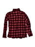 Justice Plaid Red Long Sleeve Button-Down Shirt Size 10 - photo 2